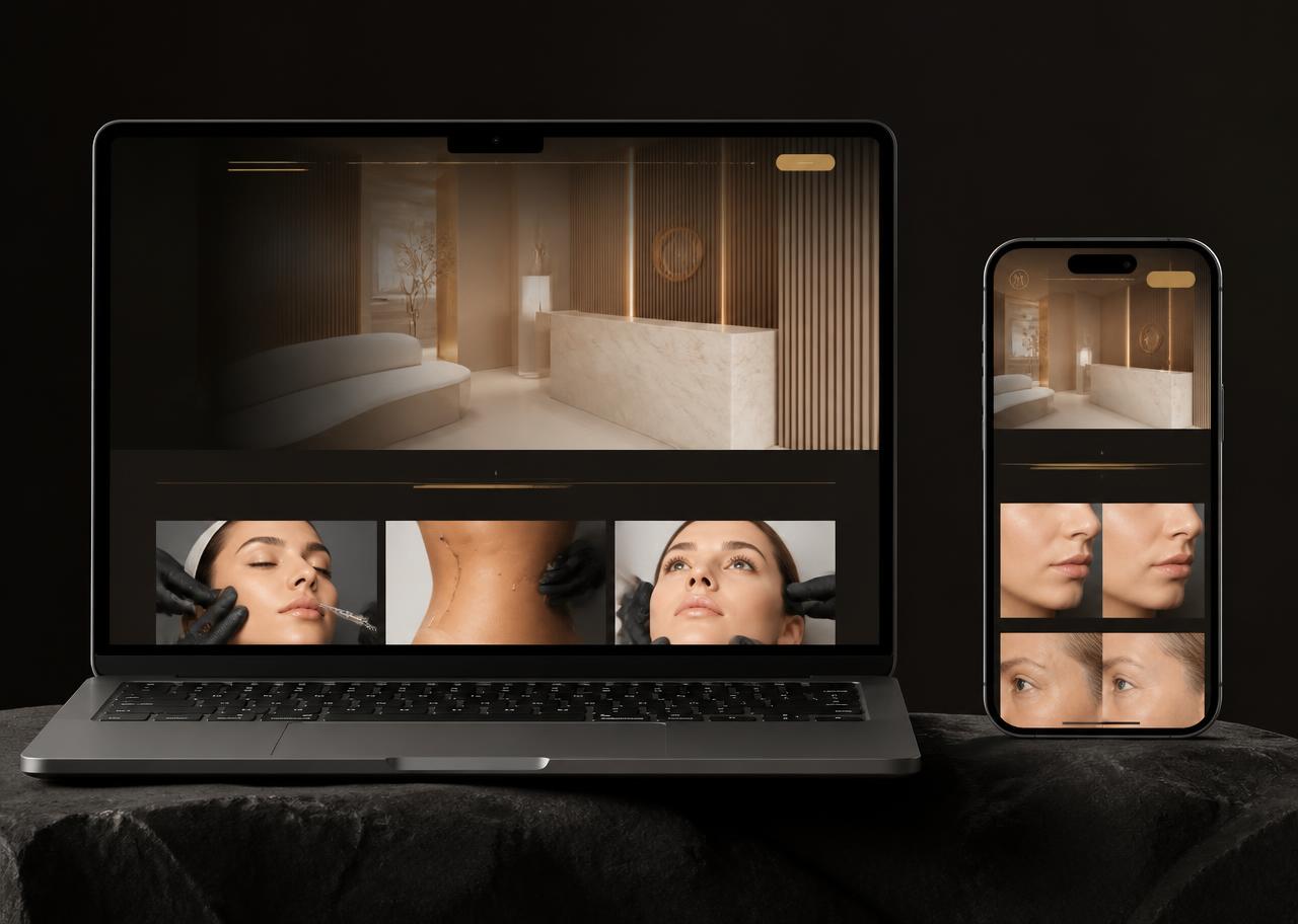 Modelo de site para Harmonização Facial